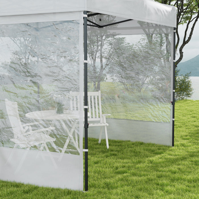 Outsunny Tente A Gazebo Pop-up 10' X 10' Avec Cotes, Hauteur Reglable