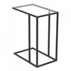Table de bout en forme de C de 19 po avec armature en métal