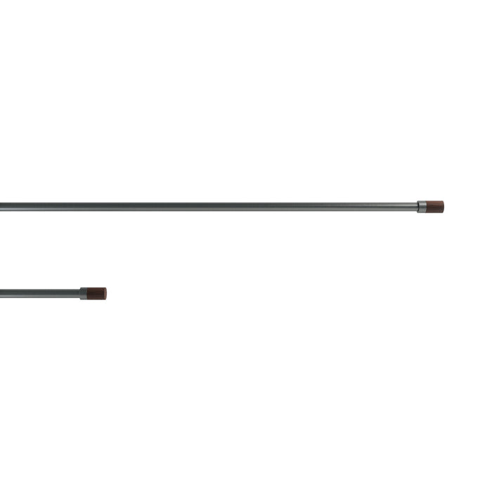 Tringle à rideaux extensible Blok de Umbra gris métallisé de 1 po - 72 po à 144 po