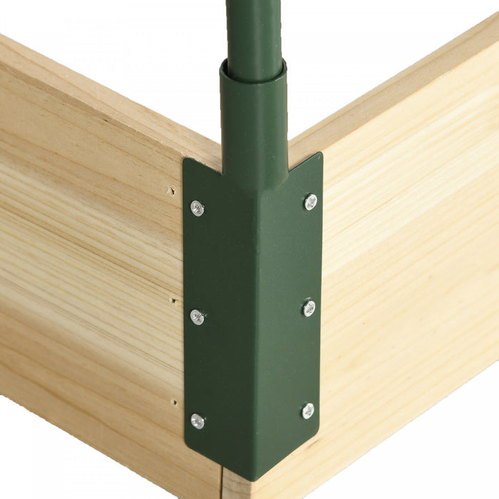 Outsunny Lit De Jardin Sureleve Avec Housse En Plastique Pour Serre