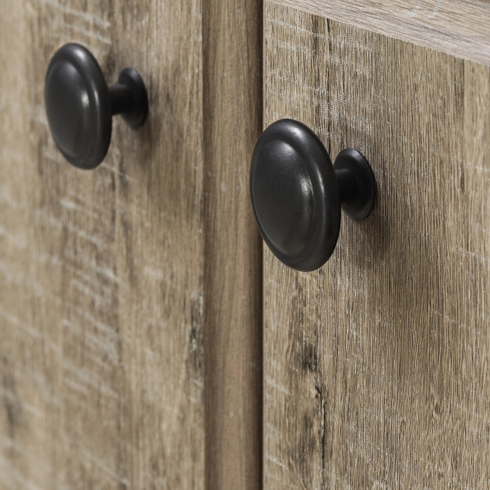 Morgan Armoire De Rangement 4 Portes - Chene Vieilli