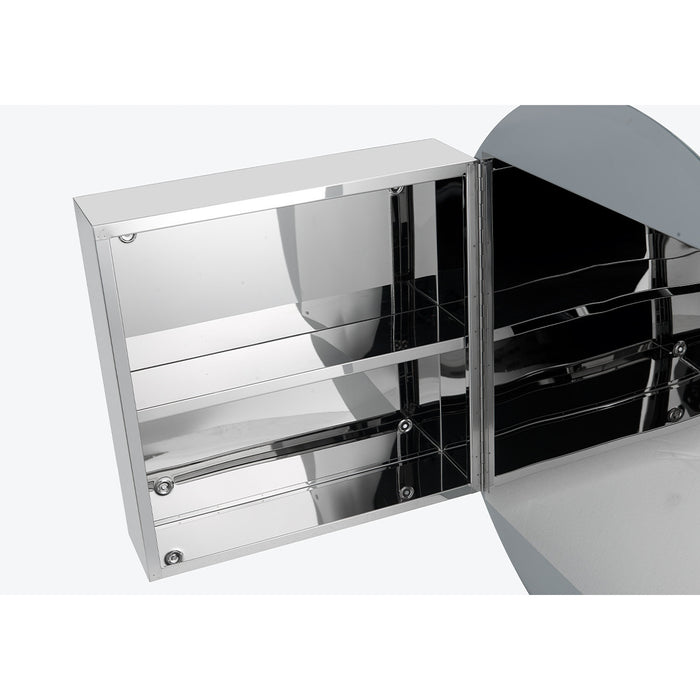 Armoire à pharmacie Julee avec miroir - argentée