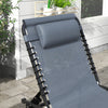 Chaise Longue Pliante D'exterieur Outsunny Grise