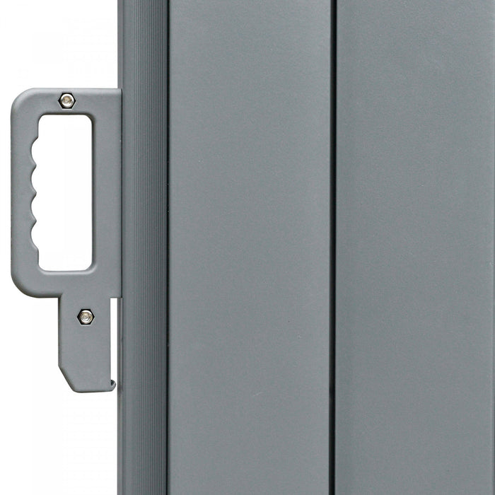 Outsunny 20' Store Lateral Brise-vue Double Lateral Retractable Pour Patio Parasol De Jardin Avec Ecran Anti-uv Fonction De Retour Automatique Et Cadre En Acier Pour L'exterieur Ou L'interieur Gris