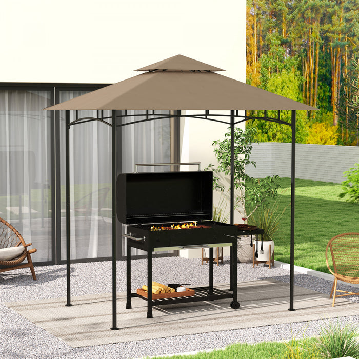 Outsunny Auvent De Remplacement Pour Tonnelle, Toit De Tonnelle 5'x8', Kaki