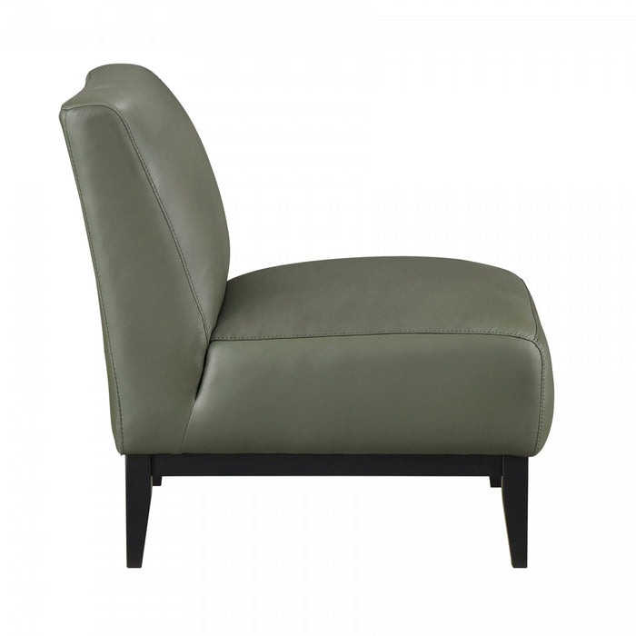 Fauteuil D'appoint Murdock En Cuir Vert