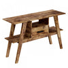 Console de 47 po avec 1 tiroir et 1 tablette - bois recyclé brun