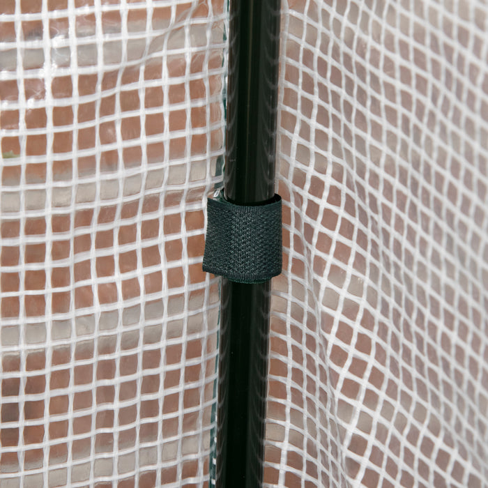 Outsunny Lit De Jardin Sureleve Avec Couverture De Serre En Pe Gris Fonce