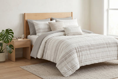 Linden 5-Piece Queen/Double Clipped Jacquard Comforter Set | Ensemble Douillette 5 Morceaux Linden (Grand Lit/Double)