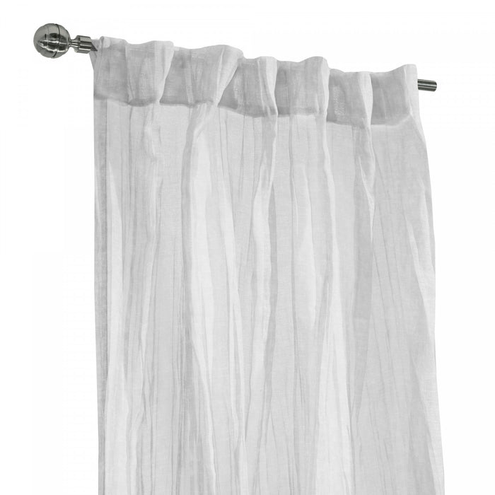 Panneau de rideau transparent Paloma abricot à double têtes d’Habitat - 52 x 95
