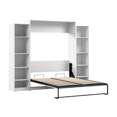 Bestar Claremont 10-Shelf Queen Murphy Bed - White|Grand lit escamotable Claremont de Bestar à 10 tablettes - blanc