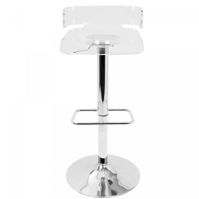 Tabouret bar réglable contemporain Pride - acrylique transparent