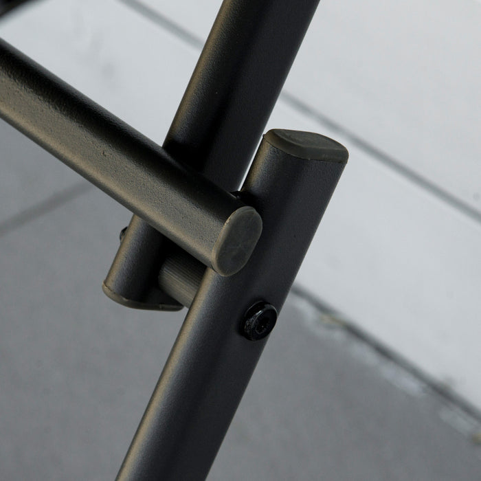 Outsunny Ensemble Bistrot 3 Pieces En Rotin, Mobilier De Jardin Pliant Gris