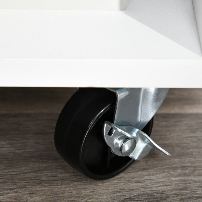 Homcom Classeur Avec 2 Tiroirs Verrouillables