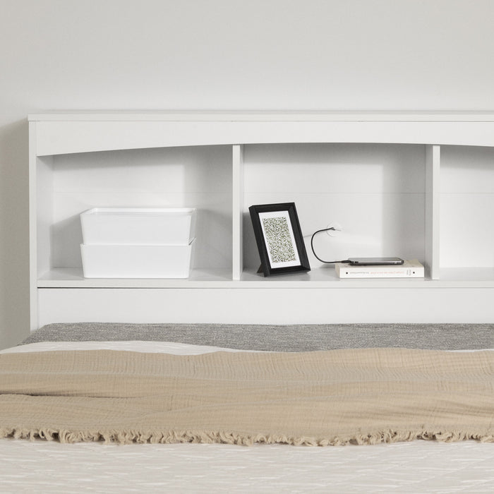 Step One Tete De Lit Bibliotheque - Blanc Solide