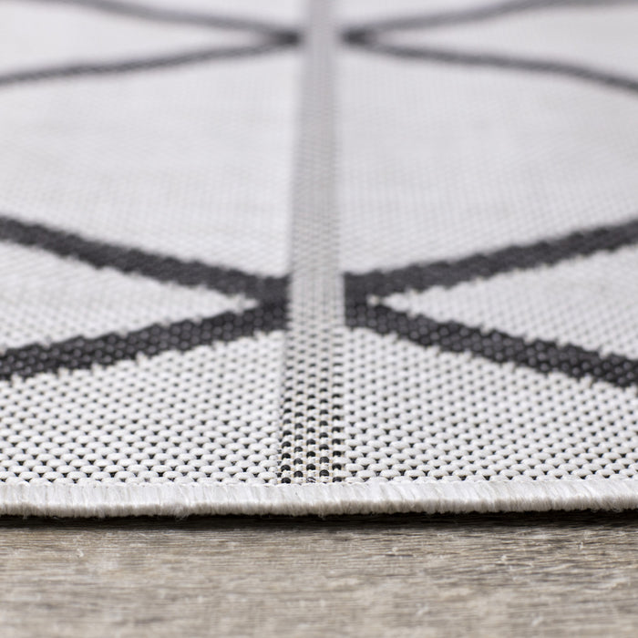 Carpette Jackson à motif de diamants pour l’intérieur et l'extérieur - 7 pi 10 po x 10 pi 6 po