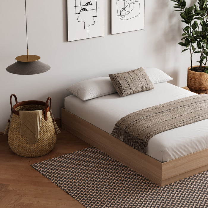 Grand lit plateforme Milano Nordika - chêne blond naturel