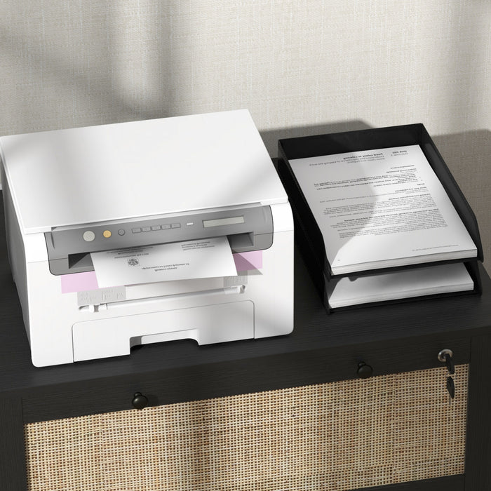 Vinsetto Classeur Verrouillable Avec Barre De Suspension, Noir