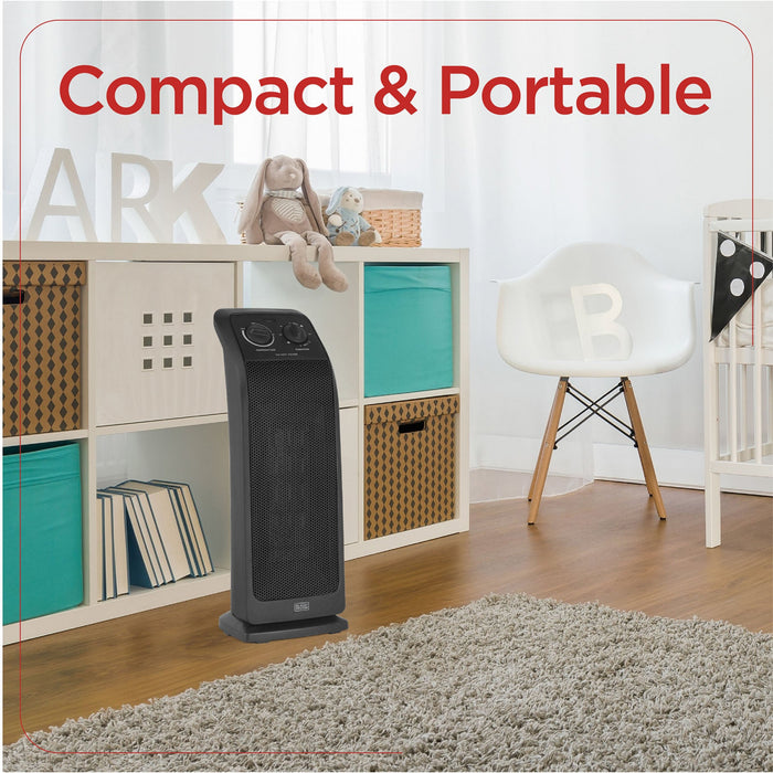Radiateur tour Black+Decker de 18,7 po avec éléments en céramique