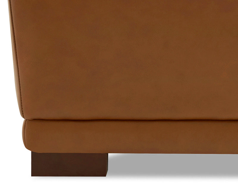 Causeuse Oslo en cuir de Hydeline - muscade