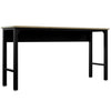 Table Fortress de Manhattan Comfort de 72,4 po en bois naturel et en acier pour le garage - gris anthracite