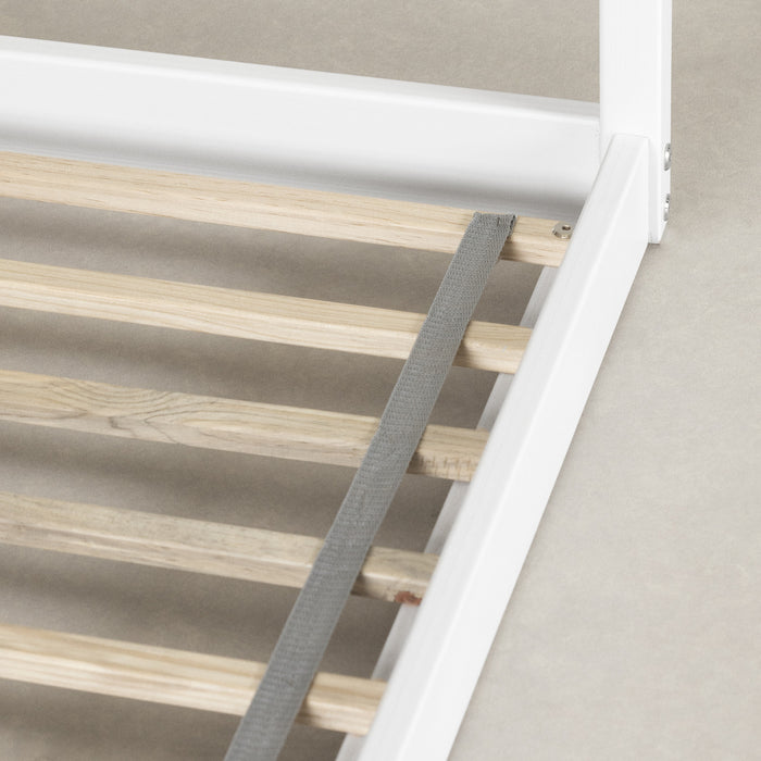 Lit maison Sweedi avec cheminée - blanc