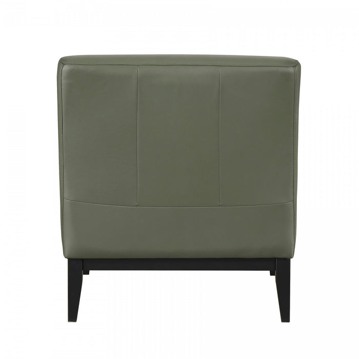 Fauteuil D'appoint Murdock En Cuir Vert