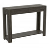 Console de 40 po avec 2 tiroirs et tablette - table de salon gris foncé