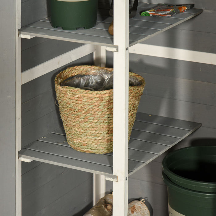 Outsunny Abri De Jardin De 29.9\" X 21.7\" X 45.3\" Avec Toit En Asphalte Gris