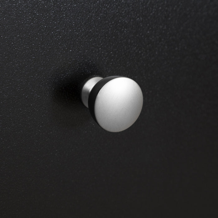 Vito Armoire De Rangement 2 Portes - Noir Solide