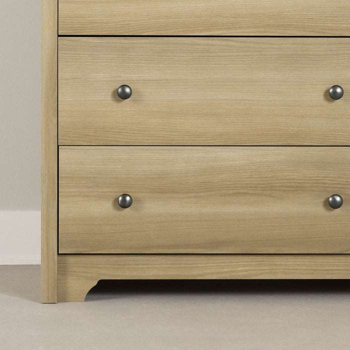 Commode verticale Vito à 5 tiroirs - frêne naturel