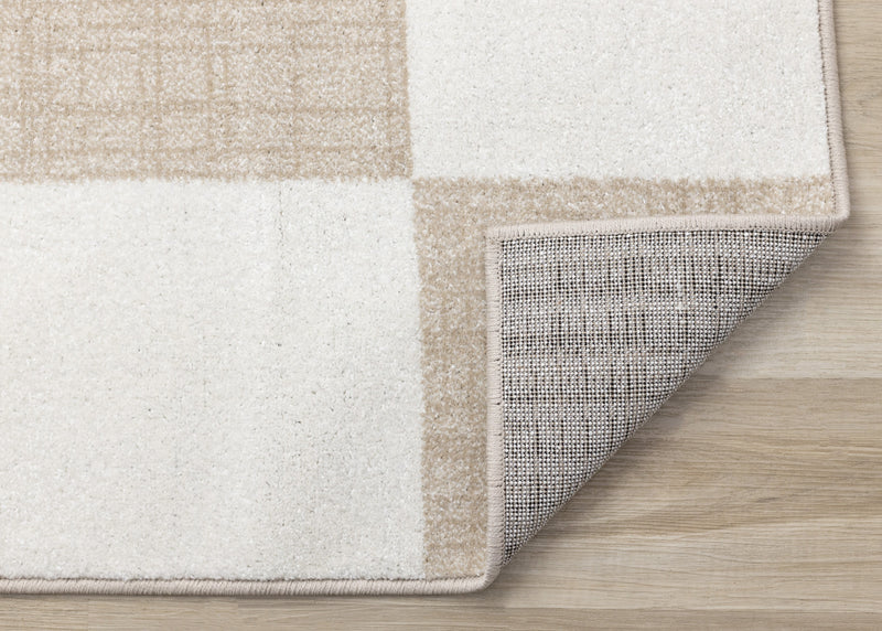 Carpette Covington à motif de damier moderne pour l’intérieur - 6 pi 7 po x 9 pi 10 po