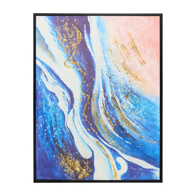 30" x 40" Handpainted Abstract Canvas - Multicolour | Toile décorative abstraite peinte à la main de 30 po x 40 po - multicolore