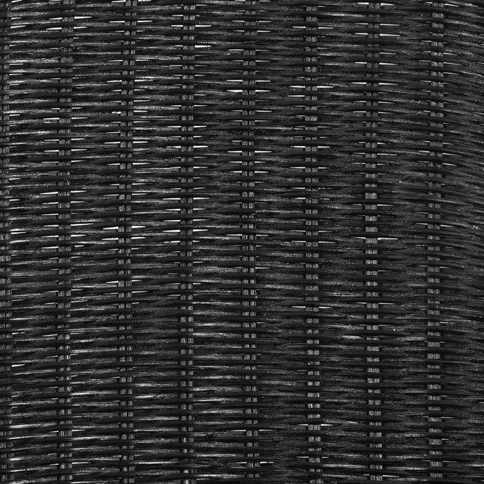 Chaise berçante Balka en rotin - noire