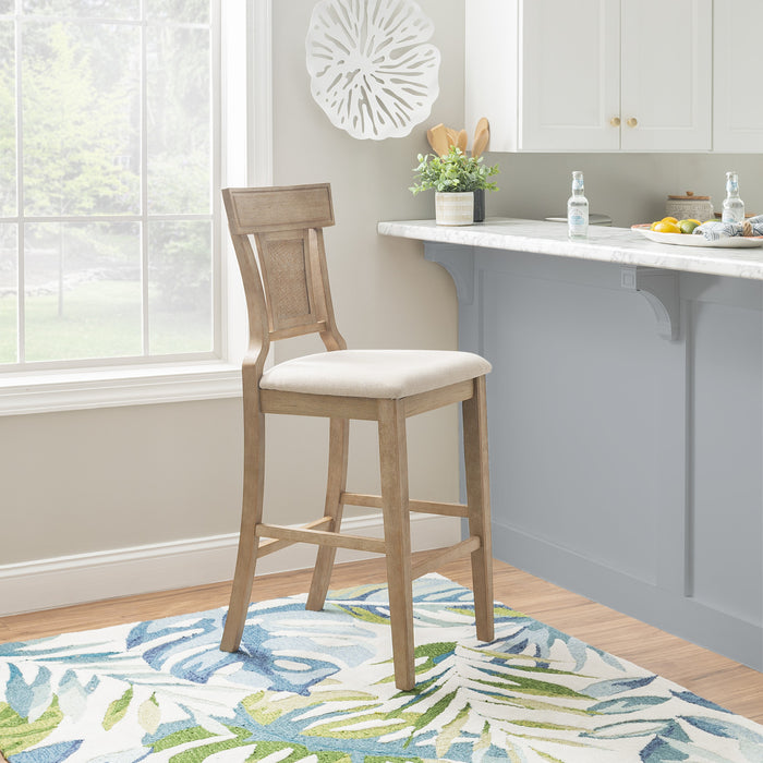 Tabouret bar Rylan en tissu - naturel