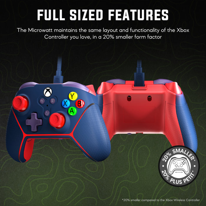 Manette Microwatt Junior Livewire de Surge bleue pour consoles Xbox de séries X et S