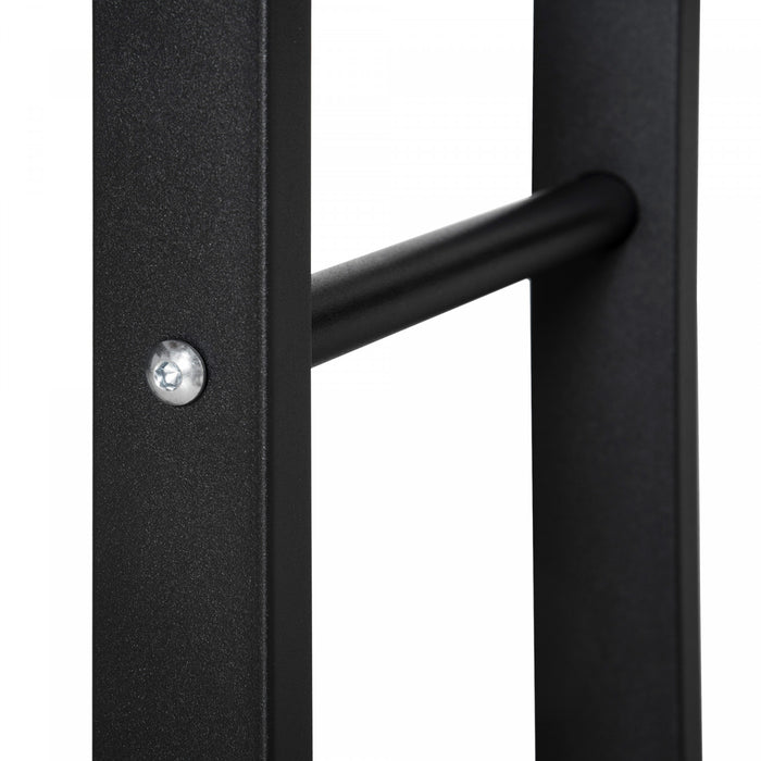 Homcom Support A Bois De Chauffage Avec Poignees Et Capacite De Poids De 220 Lbs, Noir