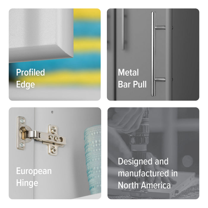 Armoire de rangement Elite de 32 po - gris clair