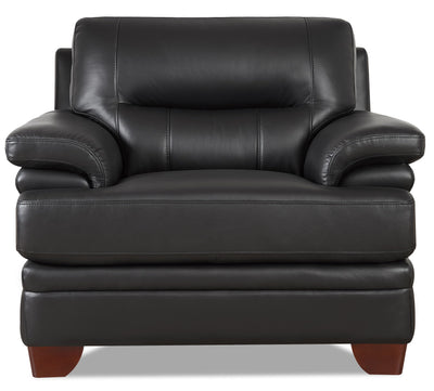 Hydeline Luxor Leather Chair - Black|Fauteuil Luxor de Hydeline en cuir - noir