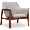 Fauteuil d’appoint Miller de Manhattan Comfort en lin tissé - gris et noyer