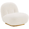 Fauteuil d’appoint moderne Edina de Manhattan Comfort en chenille - blanc