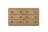 Commode de chambre à coucher Austin de 66 po (L) x 38 po (H) à 6 tiroirs - brun chêne naturel