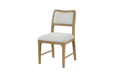 Austin Dining Chair with Polyester Fabric - Taupe/Natural Oak Brown | Chaise de salle à manger Austin en tissu de polyester - taupe et brun chêne naturel
