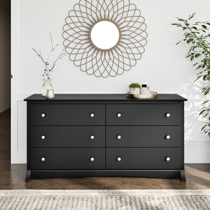 Commode Jade à 6 tiroirs - noire