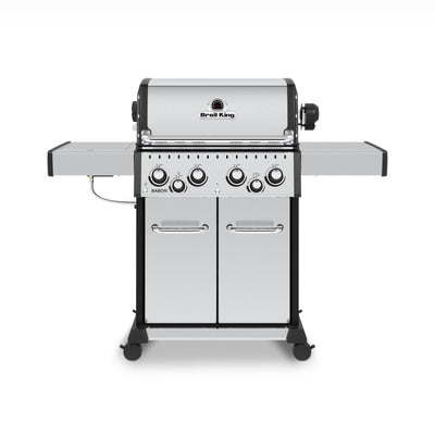 Broil King Baron™ S 490 Pro IR Natural Gas Grill with Infrared Side Burner & Rear Rotisserie Burner - 875947|Gril à gaz naturel BaronMC S 490 PRO IR de Broil King avec brûleur latéral à infrarouge et brûleur arrière de rôtisserie - 875947