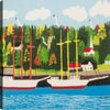 Œuvre d’art murale « Boats » sur toile - 21 po x 21 po