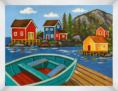 Shore Framed Linen Finish Art - 27" x 35" | Œuvre d’art encadrée au fini lin « Shore » - 27 po x 35 po