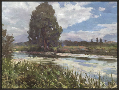 Summer River Framed Canvas Art – 31" x 41" | Œuvre d’art encadrée « Summer River » sur toile - 31 po x 41 po