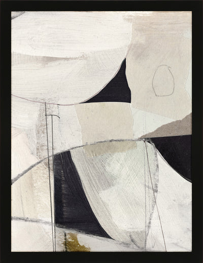 Beige Abstract Framed Linen Finish Art – 27" x 35" | Œuvre d’art encadrée au fini lin « Beige Abstract » - 27 po x 35 po