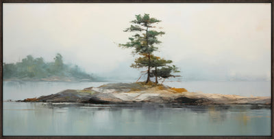 Lone Tree Framed Acrylic Touch Art – 25" x 49" | Œuvre d’art tactile en acrylique encadrée « Lone Tree » - 25 po x 49 po